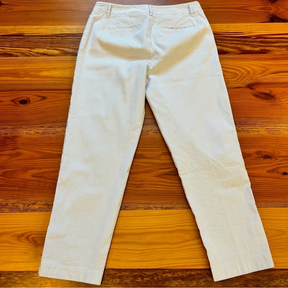 Talbots Blue and White Seersucker Pants Size 4 - Picture 8 of 8